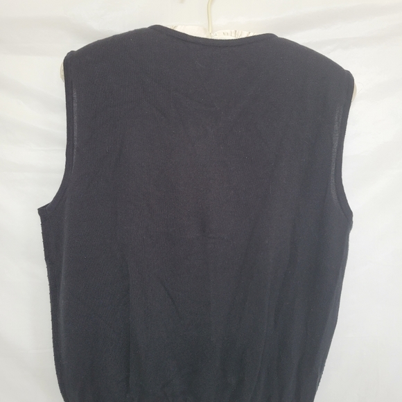 Astra Classic Textured Knit Black Sweater Vest Men's X-Large NWT - Picture 6 of 9